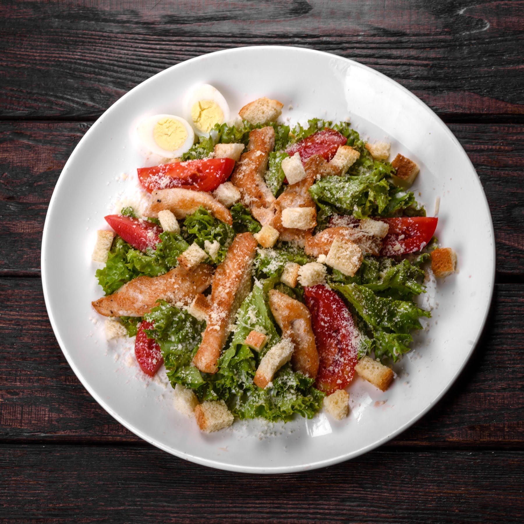Delicious fresh chicken salad for a festive table. Preparing for Family Holiday